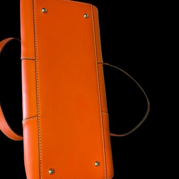 Dooney and Bourke Orange Leather Like New Bag - Picture 11 of 16